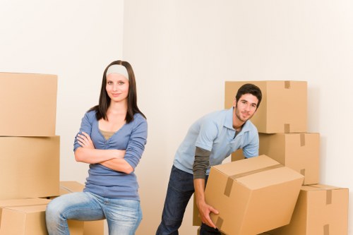 Loading furniture into a man and van for a Downe move