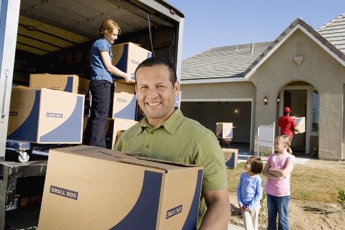 Household items packed for mobile self storage in Downe